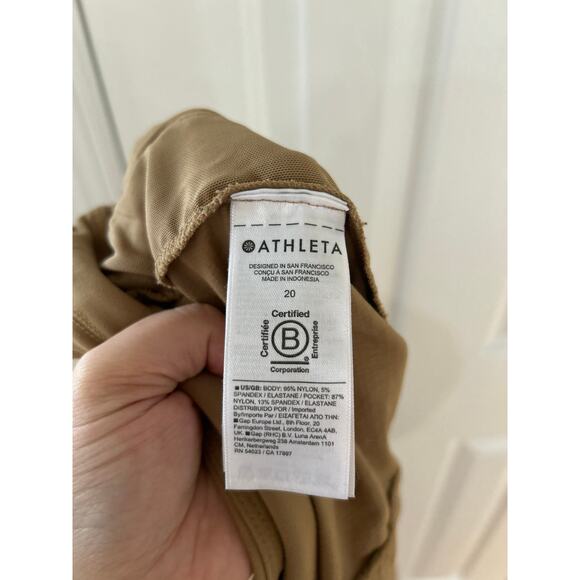 Athleta Khaki Tan Pull On Plus Size Hiking Outdoor Ankle Pants - Picture 6 of 7